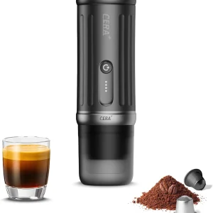 Portable Self-Heating Espresso Maker - 8 Cups, 20 Bar for Travel & Camping