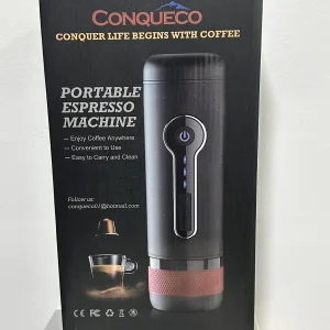 CONQUECO Portable Coffee Maker: 12V Travel Espresso Machine
